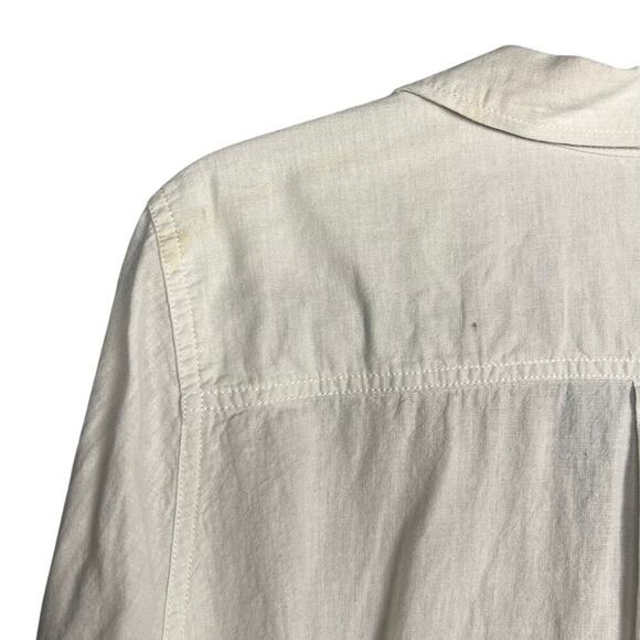 Free People Linen Cotton Blend Blouse Size L - Picture 8 of 10